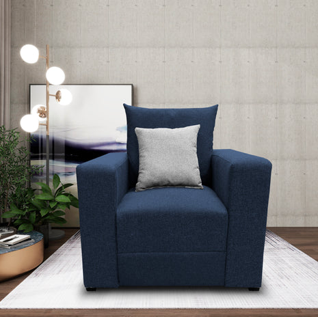 Sillon El Bazar Store Miami Lino Azul marino 1 Plaza, Modular, Moderno, Sala