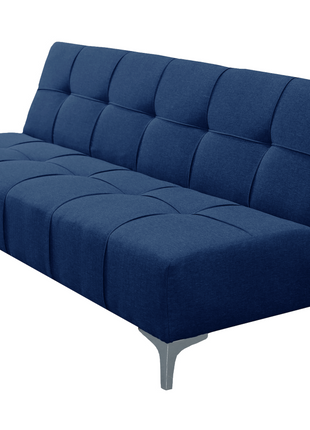 Sofá Cama Reclinable New York Lino Azul Marino Futon 3 Posiciones, El Bazar Store