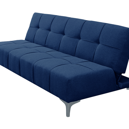 Sofá Cama Reclinable New York Lino Azul Marino Futon 3 Posiciones, El Bazar Store