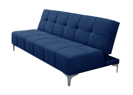 Sofá Cama Reclinable New York Lino Azul Marino Futon 3 Posiciones, El Bazar Store