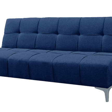 Sofá Cama Reclinable New York Lino Azul Marino Futon 3 Posiciones, El Bazar Store