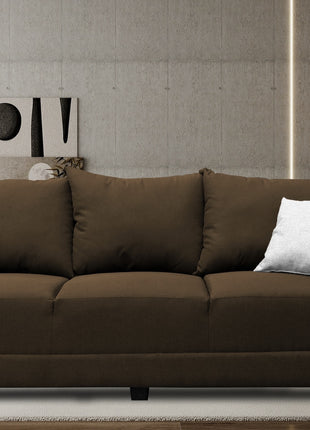 Sala Modular 3-2-1 El Bazar Store Atlanta Lino Chocolate Sofa Love seat sillón