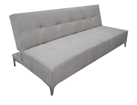 Sofá Cama Reclinable Vegas Lino Plata Futon 3 Posiciones, El Bazar Store