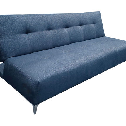 Sofá Cama Reclinable El Bazar Store Vegas Lino Azul Marino Futon 3 Posiciones