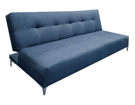 Sofá Cama Reclinable El Bazar Store Vegas Lino Azul Marino Futon 3 Posiciones