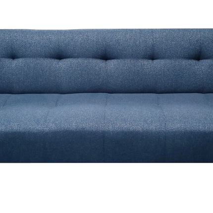 Sofá Cama Reclinable El Bazar Store Vegas Lino Azul Marino Futon 3 Posiciones