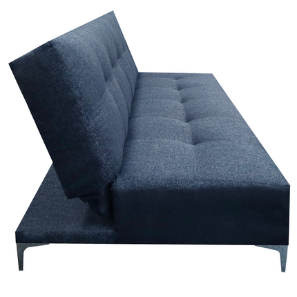 Sofá Cama Reclinable El Bazar Store Vegas Lino Azul Marino Futon 3 Posiciones