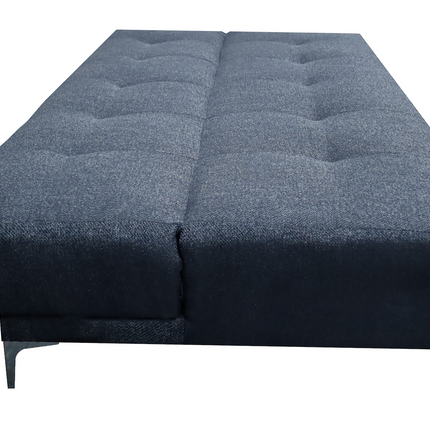 Sofá Cama Reclinable El Bazar Store Vegas Lino Azul Marino Futon 3 Posiciones