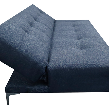 Sofá Cama Reclinable El Bazar Store Vegas Lino Azul Marino Futon 3 Posiciones