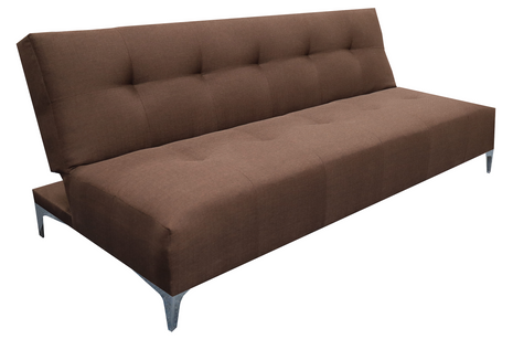 Sofá Cama Reclinable El Bazar Store Vegas Lino Chocolate Futon 3 Posiciones
