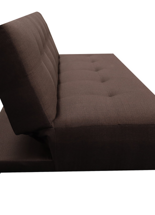 Sofá Cama Reclinable El Bazar Store Vegas Lino Chocolate Futon 3 Posiciones