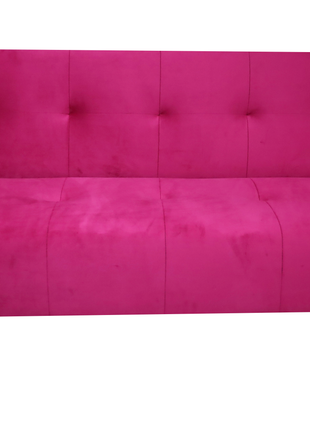 Sofá Cama Reclinable Vegas terciopelo Rosa, Futon 3 Posiciones, El Bazar Store