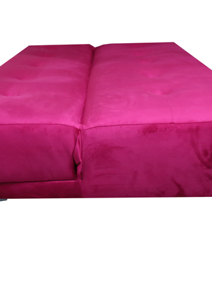 Sofá Cama Reclinable Vegas terciopelo Rosa, Futon 3 Posiciones, El Bazar Store