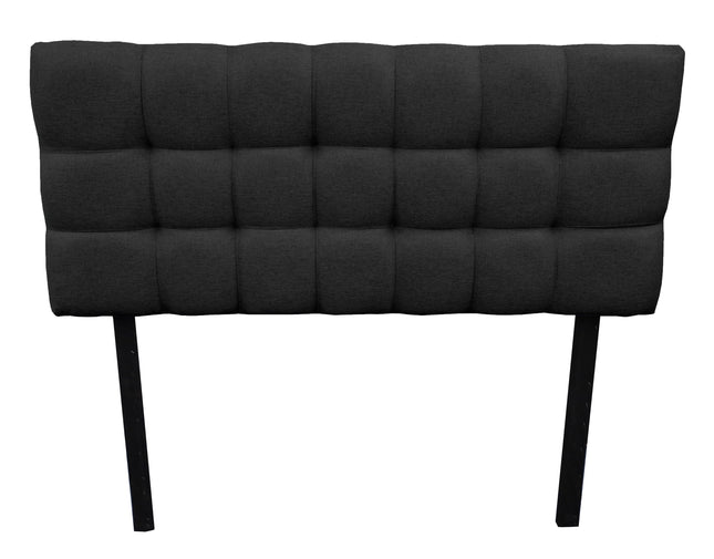 Cabecera El Bazar Store Linq King Size Gris Oxford Abotonada Ajuste de altura