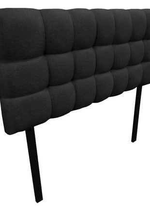 Cabecera El Bazar Store Linq King Size Gris Oxford Abotonada Ajuste de altura