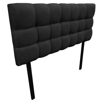 Cabecera El Bazar Store Linq King Size Gris Oxford Abotonada Ajuste de altura