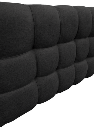 Cabecera El Bazar Store Linq King Size Gris Oxford Abotonada Ajuste de altura