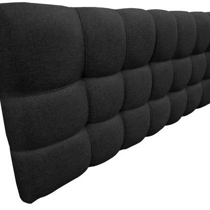 Cabecera El Bazar Store Linq King Size Gris Oxford Abotonada Ajuste de altura