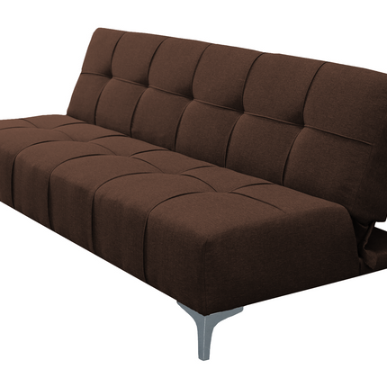 Sofá Cama Reclinable New York Lino Chocolate Futon 3 Posiciones, El Bazar Store