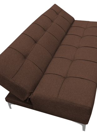 Sofá Cama Reclinable New York Lino Chocolate Futon 3 Posiciones, El Bazar Store
