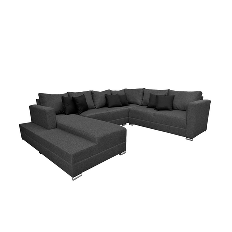 Sala Corbel - Esquinera en "U" Gris Oxford, 200x315x255 cm, 4 salas en 1, El Bazar Store