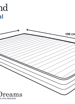 Colchón EBDreams Zand Firme Blanco 4 tecnologías Memory Foam Hecho en México