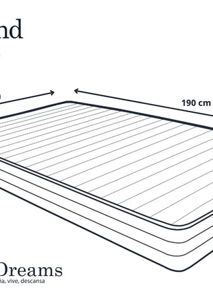 Colchón EBDreams Zand Firme Blanco 4 tecnologías Memory Foam Hecho en México