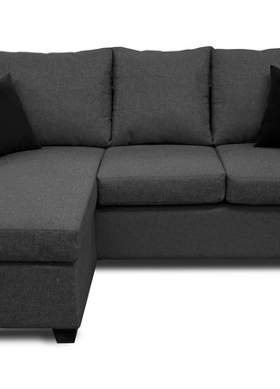 Sala Esquinera El Bazar Store Denver Gris Oxford, 200x140 cm, Lado derecho e Izquierdo, Lino nacional, Sofa