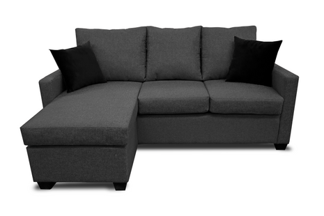 Sala Esquinera El Bazar Store Denver Gris Oxford, 200x140 cm, Lado derecho e Izquierdo, Lino nacional, Sofa