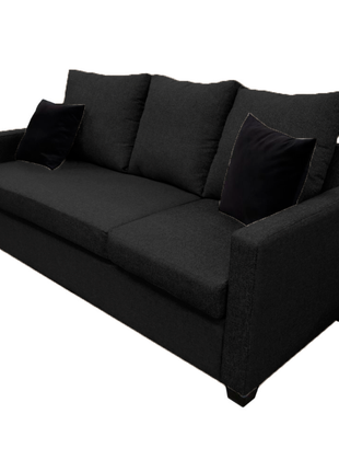 Sala Esquinera El Bazar Store Denver Negro, 200x140 cm, Lado derecho e Izquierdo, Lino nacional, Sofa