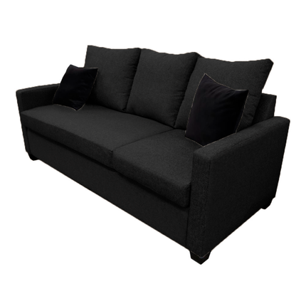 Sala Esquinera El Bazar Store Denver Negro, 200x140 cm, Lado derecho e Izquierdo, Lino nacional, Sofa