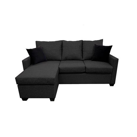 Sala Esquinera El Bazar Store Denver Gris Oxford, 200x140 cm, Lado derecho e Izquierdo, Lino nacional, Sofa