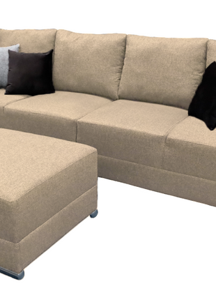 Sala Esquinera El Bazar Store Hades Beige 300x85 cm, Tela Lino nacional, Modular