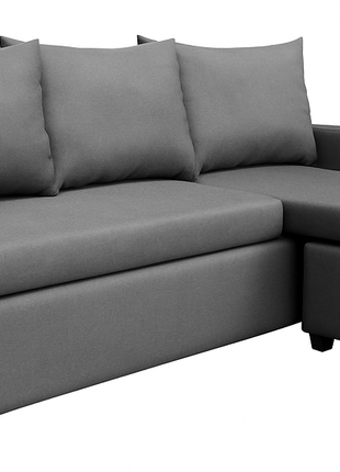 Sala Esquinera Modular El Bazar Store Vancouver Gris oxford 175x130 cm Sofa Lado derecho ó izquierdo Económica, Tela Lino