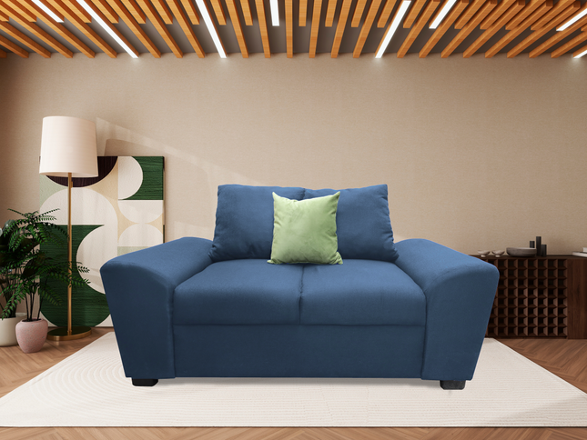 Love seat El Bazar Store Islandia Lino Azul marino 2 plazas, Modular, Moderno, Sala