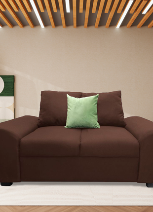 Love seat El Bazar Store Islandia Lino Chocolate 2 plazas, Modular, Moderno, Sala