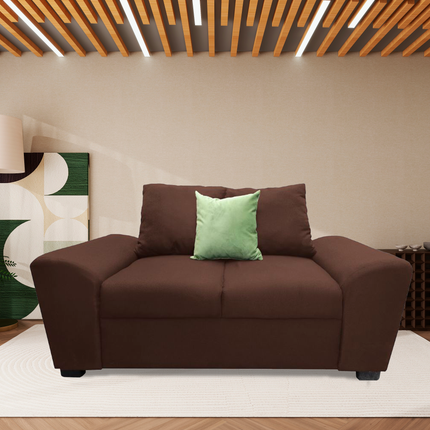 Love seat El Bazar Store Islandia Lino Chocolate 2 plazas, Modular, Moderno, Sala