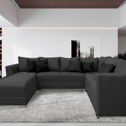 Sala Corbel - Esquinera en "U" Gris Oxford, 200x315x255 cm, 4 salas en 1, El Bazar Store