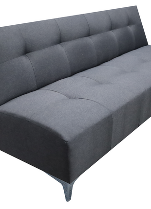 Sofá Cama Reclinable Vegas Lino Gris Oxford Futon 3 Posiciones, El Bazar Store