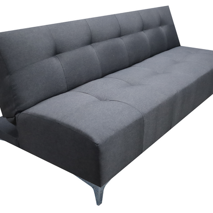 Sofá Cama Reclinable Vegas Lino Gris Oxford Futon 3 Posiciones, El Bazar Store