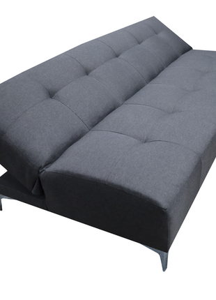 Sofá Cama Reclinable Vegas Lino Gris Oxford Futon 3 Posiciones, El Bazar Store