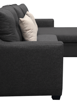 Sala Esquinera El Bazar Store Gris Oxford Hermes 225x165 cm, Lado Izquierdo y derecho, Lino nacional