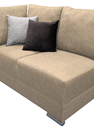 Sala Esquinera El Bazar Store Hades Beige 300x85 cm, Tela Lino nacional, Modular