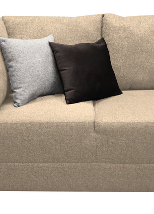 Sala Esquinera El Bazar Store Hades Beige 300x85 cm, Tela Lino nacional, Modular