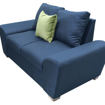 Love seat El Bazar Store Islandia Lino Azul marino 2 plazas, Modular, Moderno, Sala