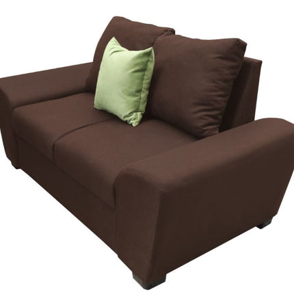 Love seat El Bazar Store Islandia Lino Chocolate 2 plazas, Modular, Moderno, Sala