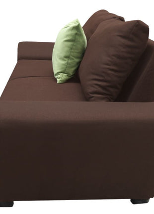 Love seat El Bazar Store Islandia Lino Chocolate 2 plazas, Modular, Moderno, Sala