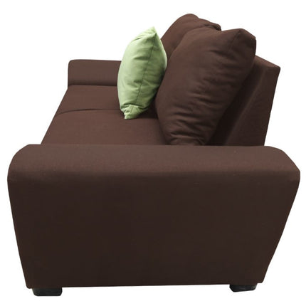 Love seat El Bazar Store Islandia Lino Chocolate 2 plazas, Modular, Moderno, Sala