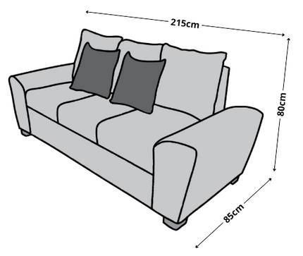 Love seat El Bazar Store Islandia Lino Azul marino 2 plazas, Modular, Moderno, Sala
