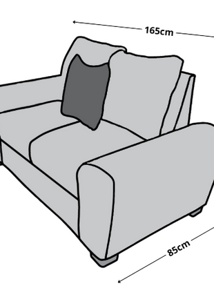 Love seat El Bazar Store Islandia Lino Chocolate 2 plazas, Modular, Moderno, Sala